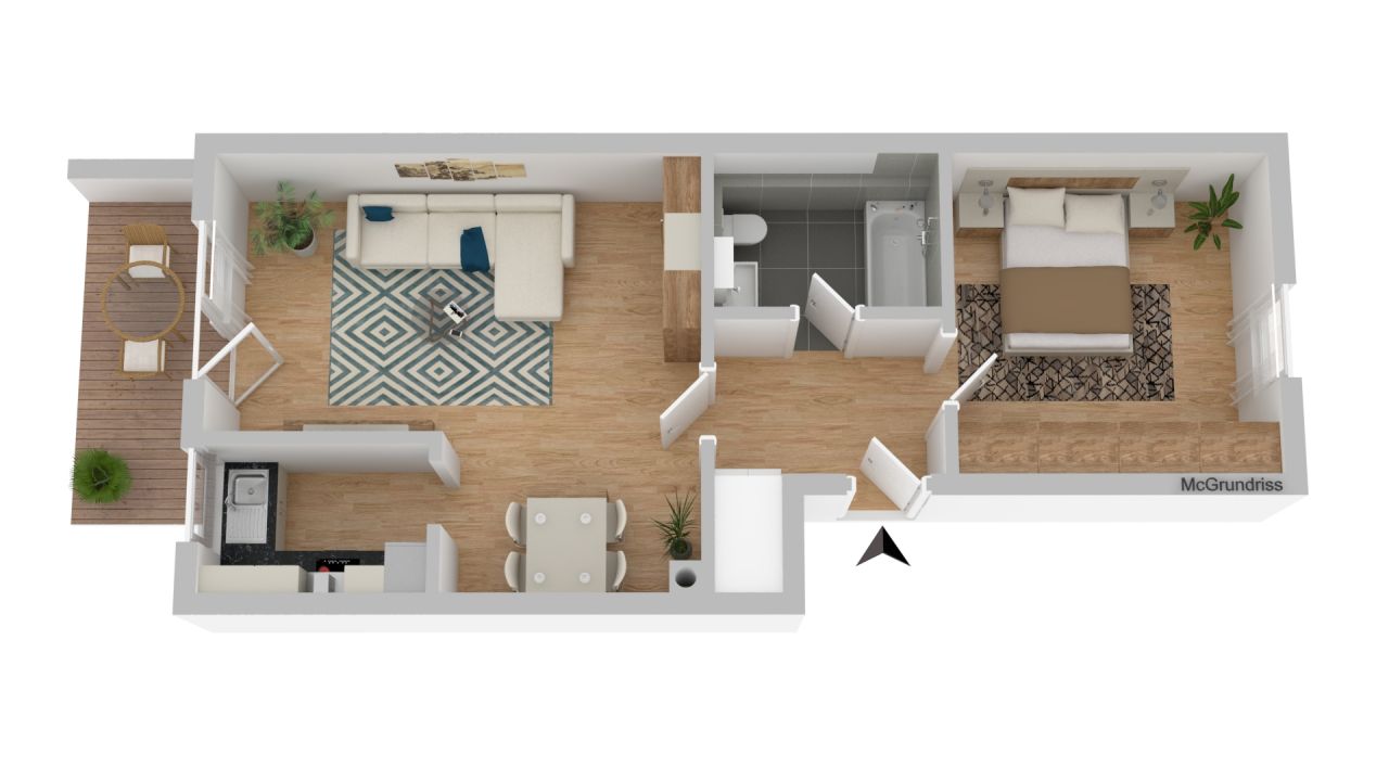 VERKAUFT - Hochparterre-Wohnung mit eigener Terrasse!