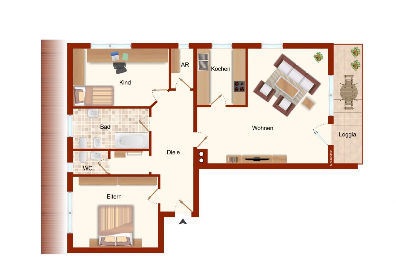 VERKAUFT - Helle Wohnung in angenehmer Stadtrandlage !