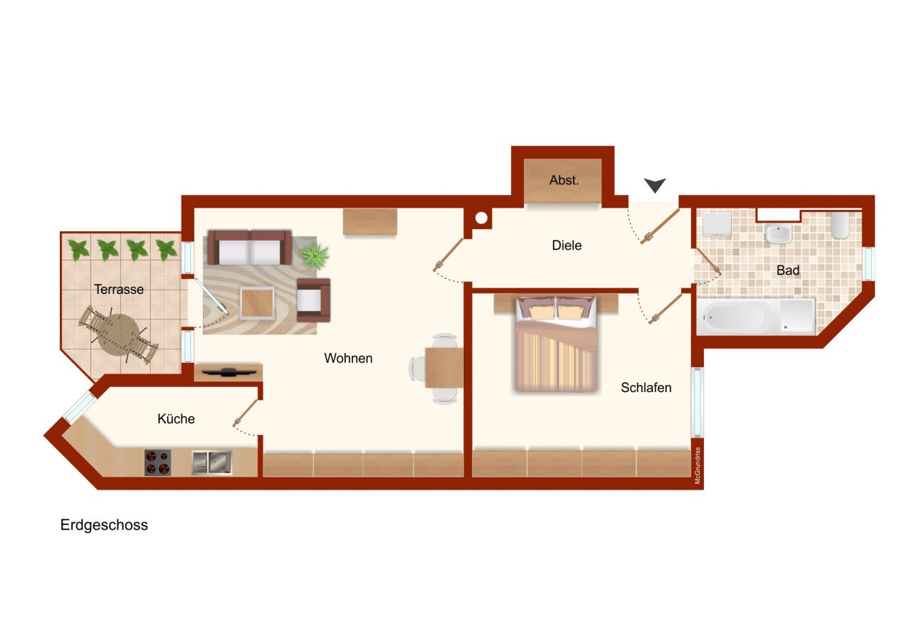 VERKAUFT - Für jung und alt - tolle EG-Wohnung mit Terrasse in Cortendorf!