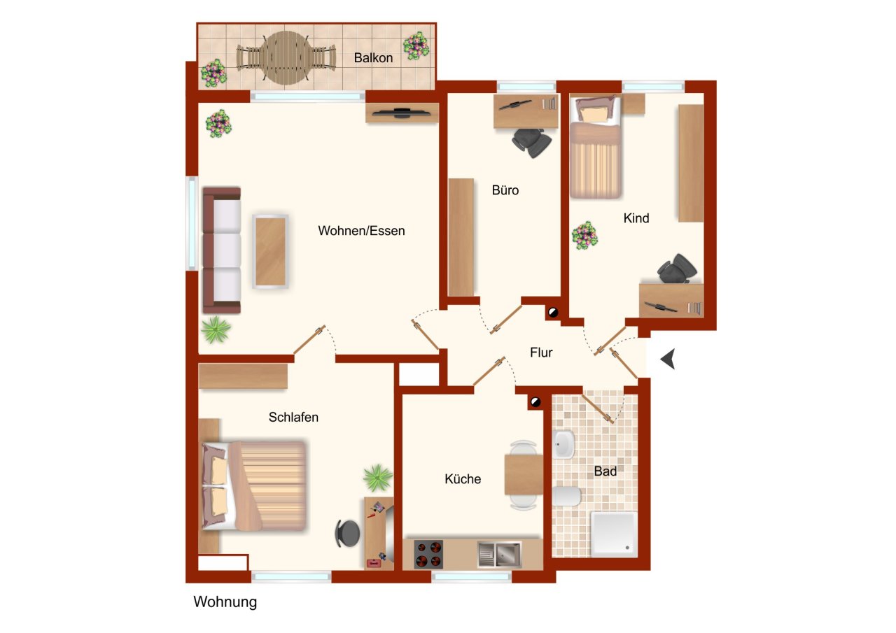 VERKAUFT - Hochparterre-Wohnung mit Potenzial!