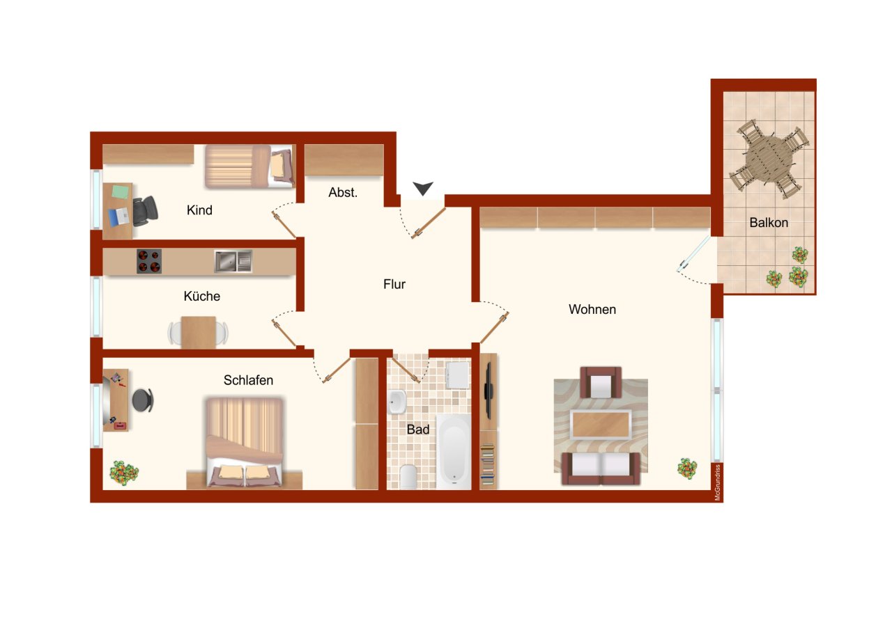 VERKAUFT - IHRE CHANCE - Top gepflegte 3-Zimmer-Wohnung in 1A-Innenstadtlage!