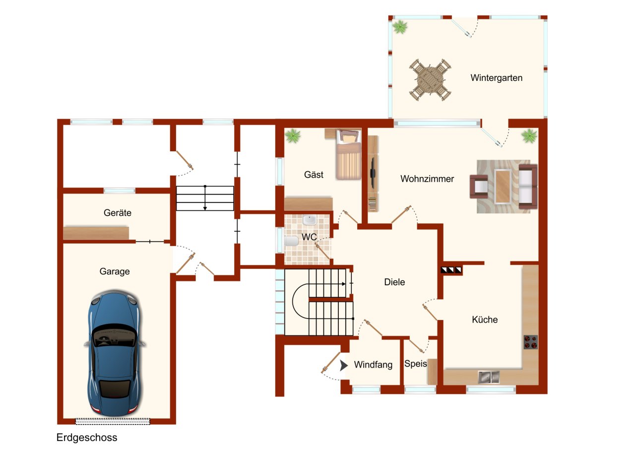 VERKAUFT -Liebenswerte Doppelhaushälfte in beliebtem Ahorner Ortsteil!