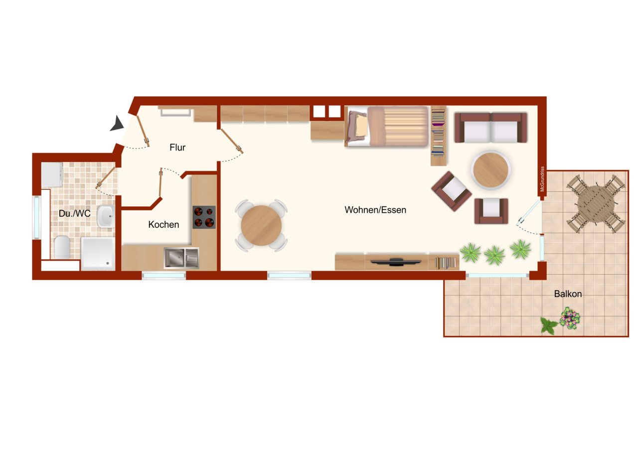 VERKAUFT - Attraktives Appartement mit Balkon & Kfz-Stellplatz im begehrten TOSCANA-Viertel