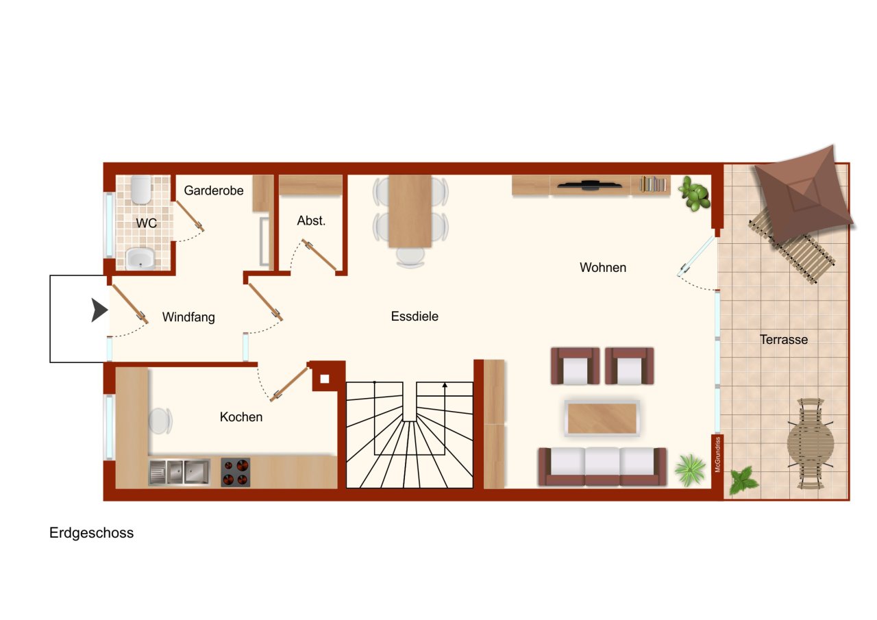 VERKAUFT - Modernisiertes Reihenhaus mit Garage in angenehm ruhiger Top-Lage von Dörfles-Esbach!