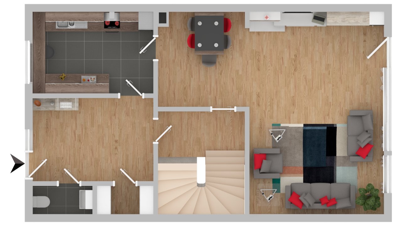 VERKAUFT-Reihenendhaus in Dörfles-Esbach: Nah zur Stadt, fern vom Stress