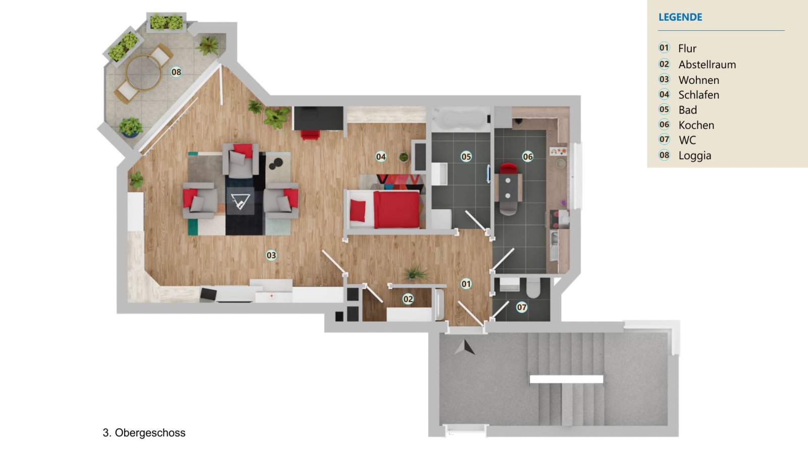 VERKAUFT-Interessante Zentrums-Wohnung inkl. Tiefgaragenstellplatz!