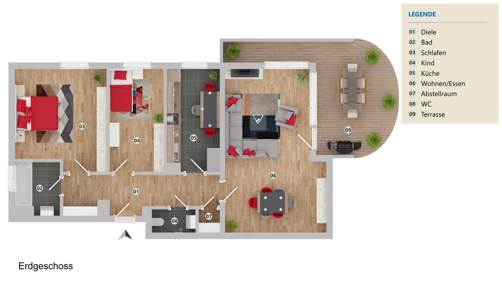 VERKAUFT-Erdgeschosswohnung in Bestlage - mit toller Terrasse!