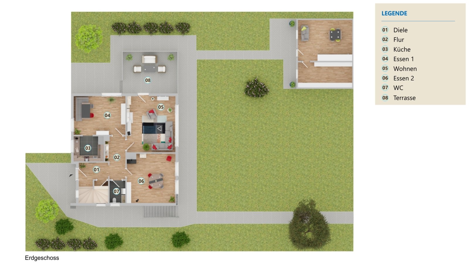 VERKAUFT - Einfamilienhaus mit Terrasse, 2 Balkonen, massivem Gartenhaus und tollem Garten!