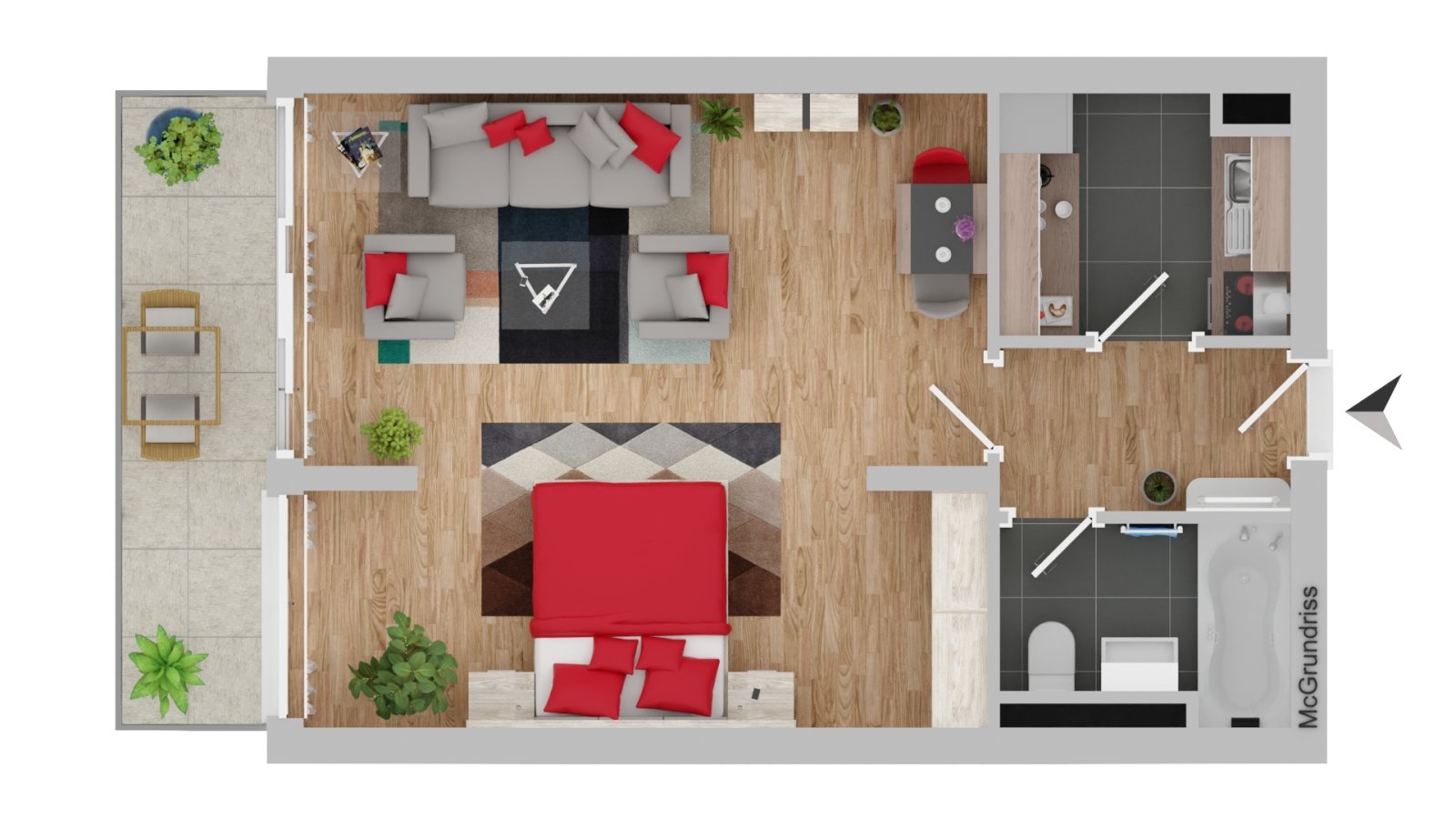 VERKAUFT - Die Eigentumswohnung für den kleinen Geldbeutel - 1-Zi.-Appartement mit Balkon & TG-Stellplatz, Nähe Klinikum