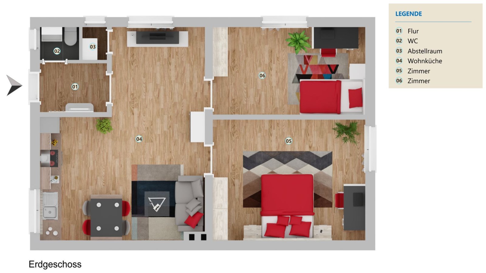 Erdgeschosswohnung mit Potenzial für den Handwerker!