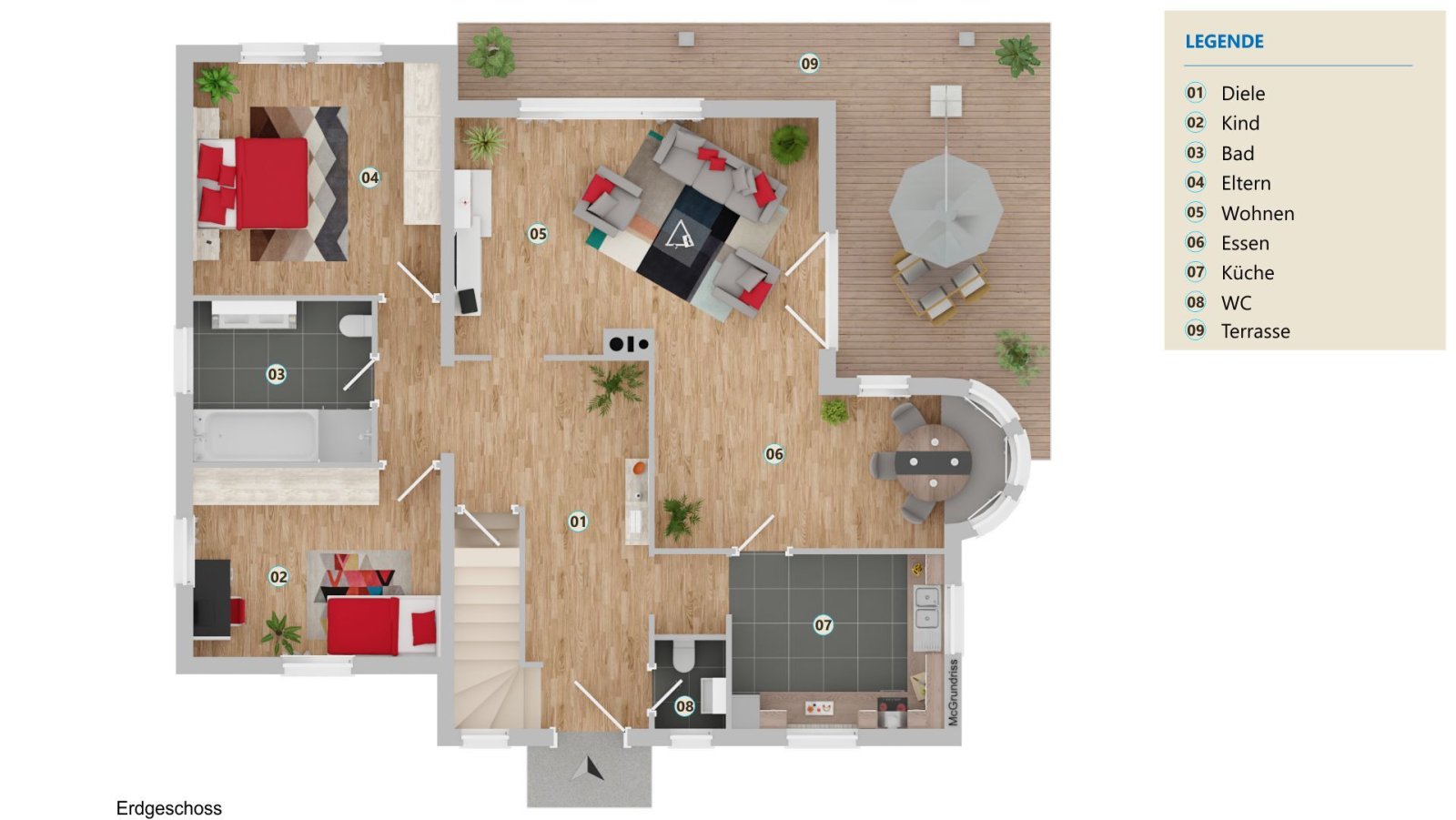 VERKAUFT - Gepflegtes Einfamilienhaus auf 1.212 m² zauberhaft angelegtem Garten mit Doppelgarage