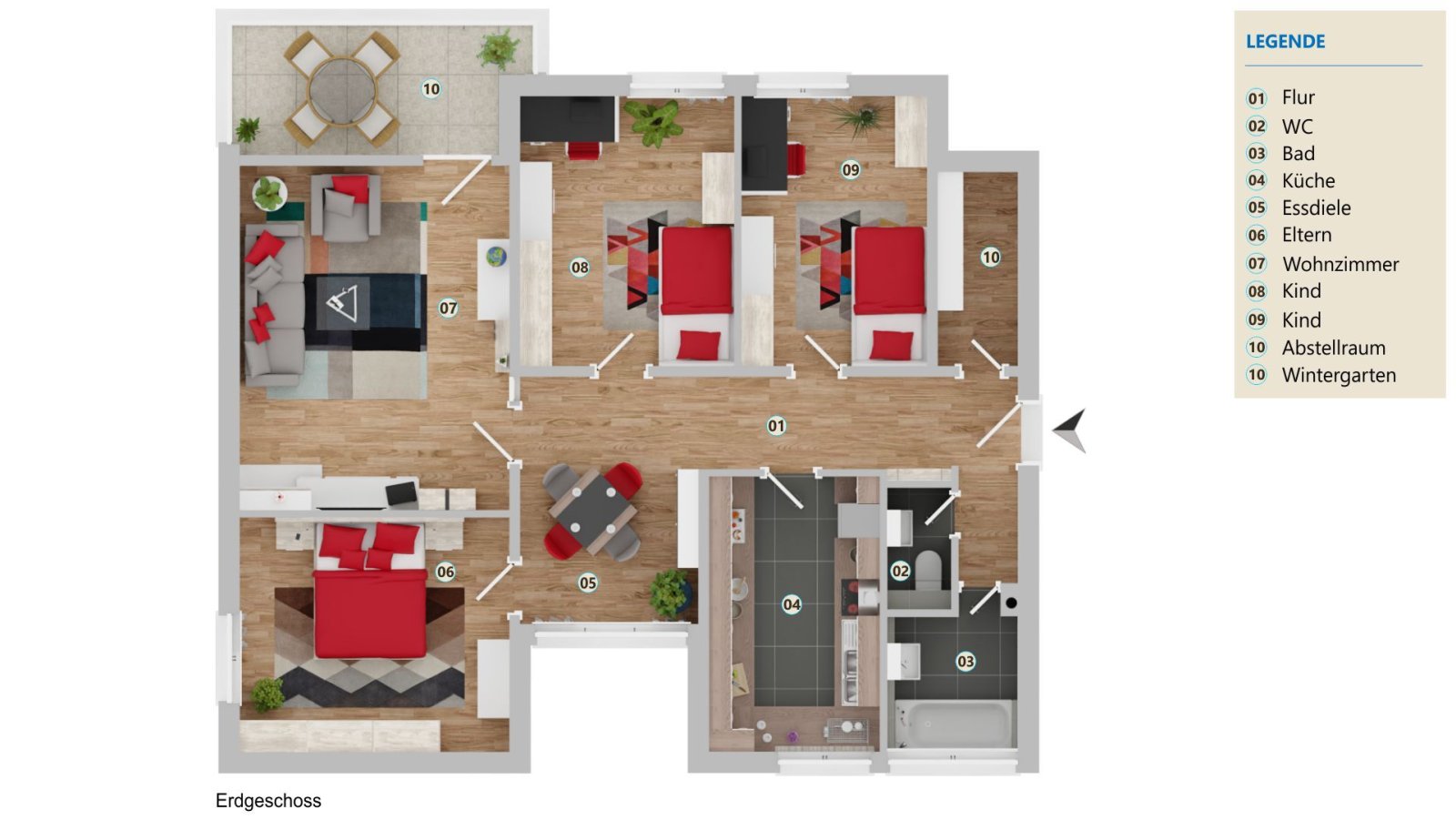 Modernisierte Erdgeschosswohnung - großzügiger Wohntraum auf 4 Zimmern