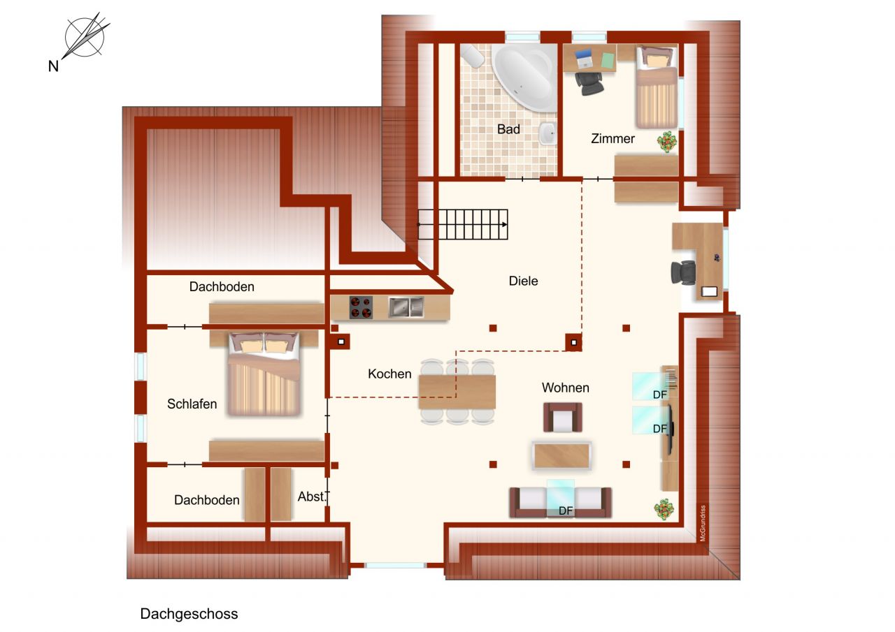 Dachgeschoss Grundriss