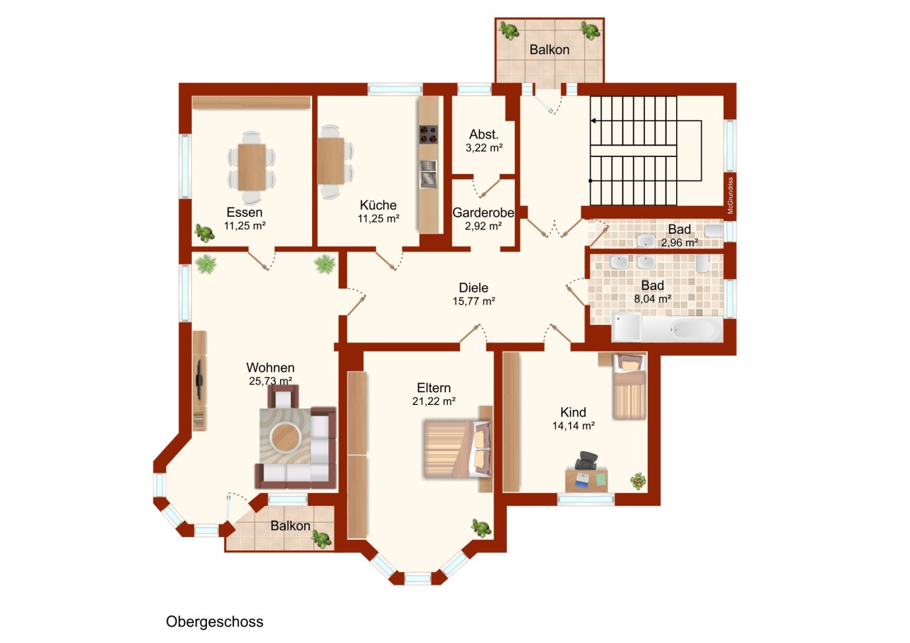 Grundriss Obergeschoss