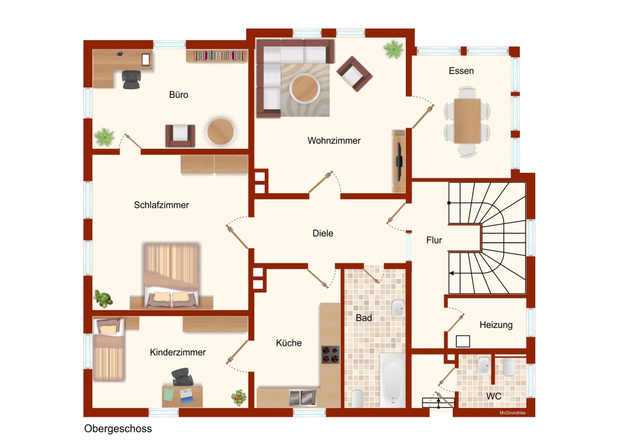 Grundriss Obergeschoss