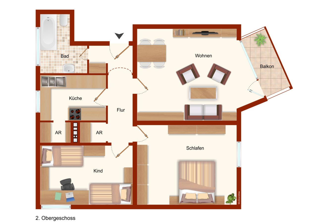 Harmonischer Grundriss