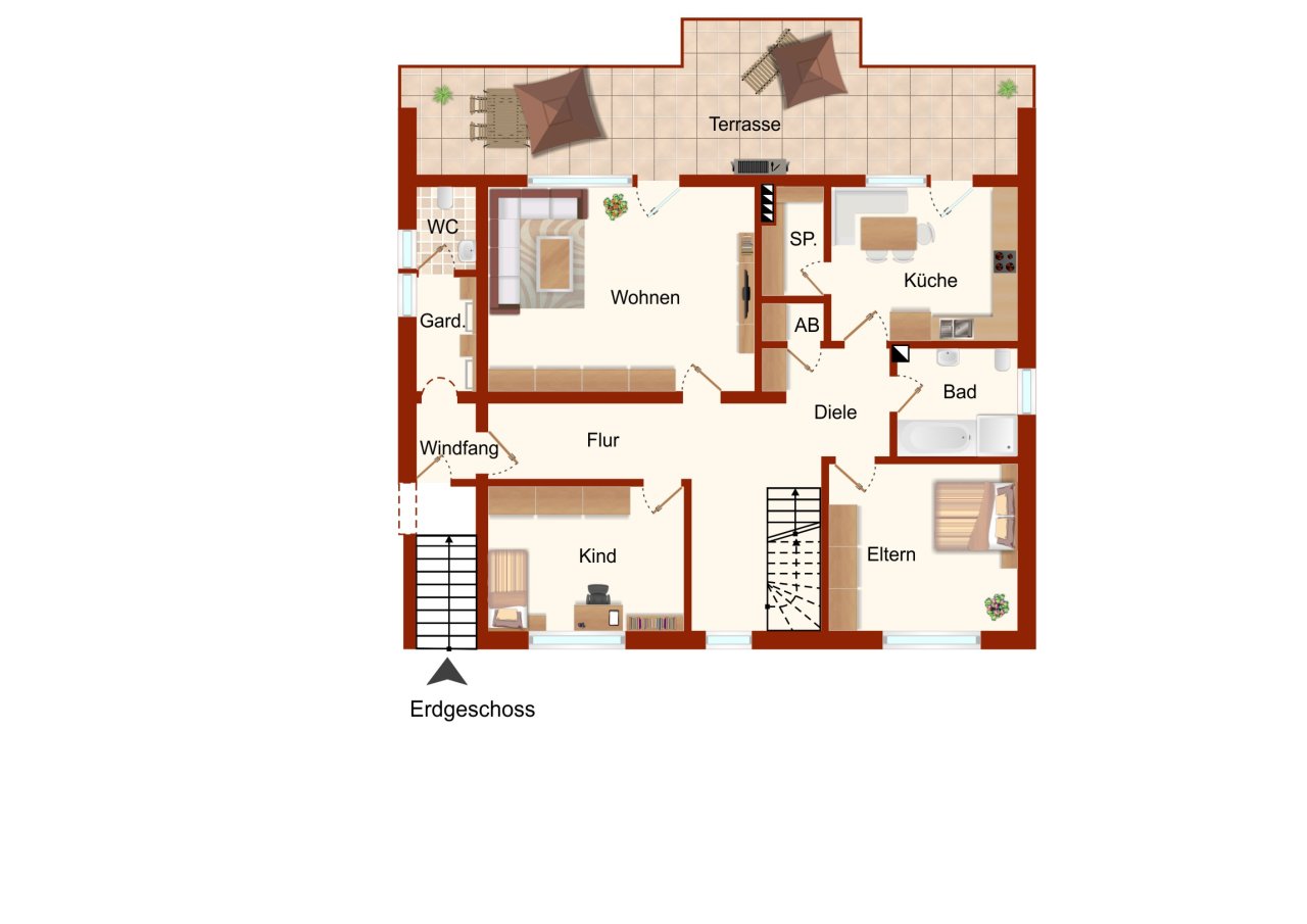 Grundriss Erdgeschoss