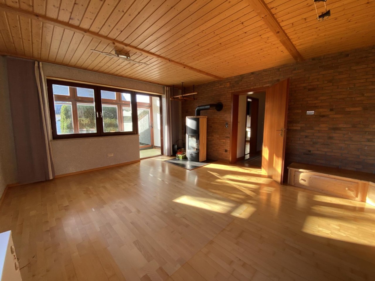 Wohnzimmer mit Kaminofen