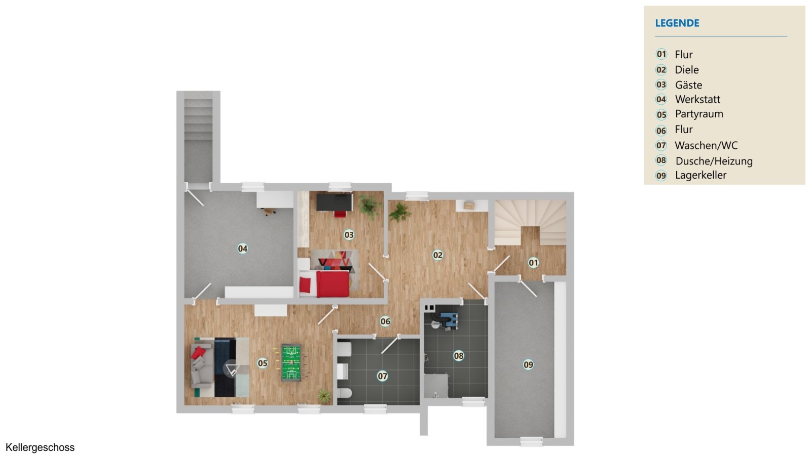 Grundriss Kellerebene