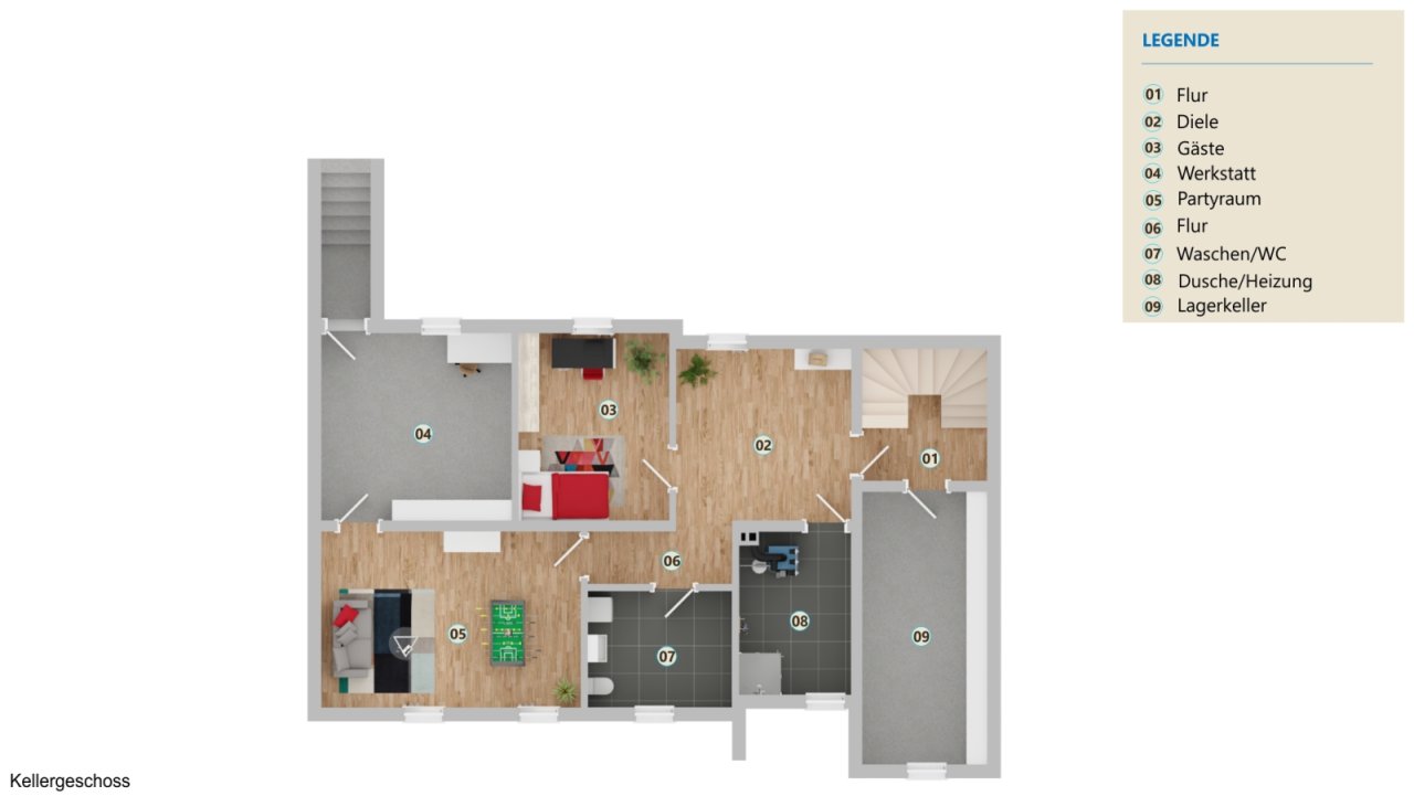 Grundriss Kellerebene