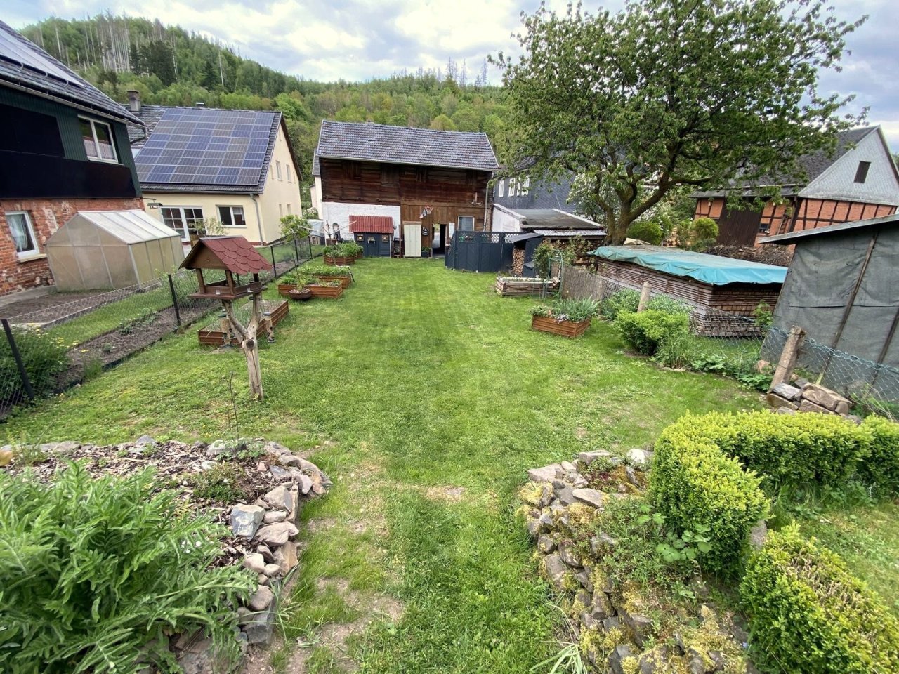 Garten mit Blick zum Haus